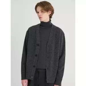 [로가디스] [로가디스] 오버핏 울 혼방 부클 버튼 카디건  애쉬 (RY485AP454) (RY485AP454)