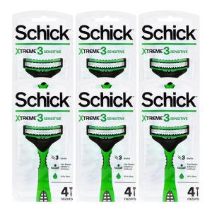 쉬크 익스트림3 휴대용 일회용 면도기 4입 X 6개