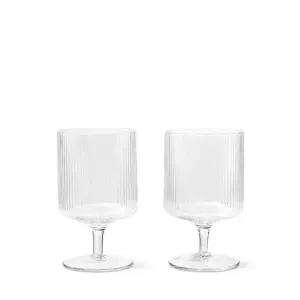 [엑스투](대구신세계)펌리빙 Ferm Living  Ripple Wine Glasses set of 2 Clear 리플 와인 글라스 세트[...