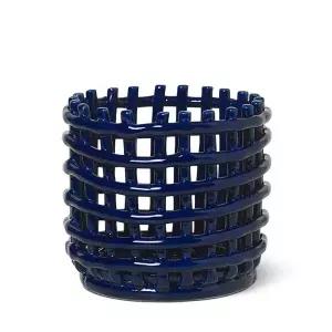 [엑스투](대구신세계)펌리빙 Ferm Living  Ceramic Basket Small blue 세라믹 바스켓