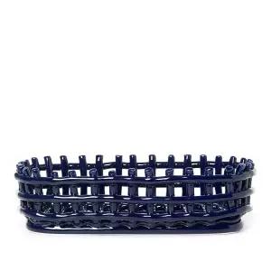 [엑스투](대구신세계)펌리빙 Ferm Living  Ceramic Basket Oval blue 세라믹 바스켓 오발
