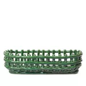 [엑스투](대구신세계)펌리빙 Ferm Living  Ceramic Basket Oval emerald green 세라믹 바스켓 오발