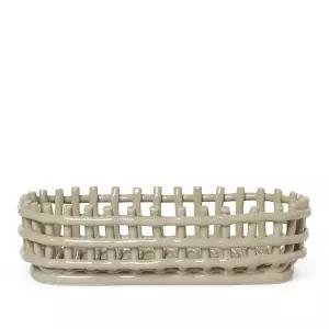 [엑스투](대구신세계)펌리빙 Ferm Living  Ceramic Basket Oval cashmere 세라믹 바스켓 오발