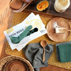 오래오 뽑아쓰는 멀티행주 10매 극세사 주방 다용도 간편 행주