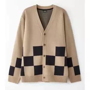 [하프클럽/에스티코]체커보드 가디건 (오버핏) (베이지) SKGVA51NCD
