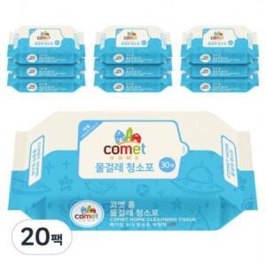 코멧 홈 물걸레 청소포 대형 리필 30매, 50g, 30개입, 20개 one option