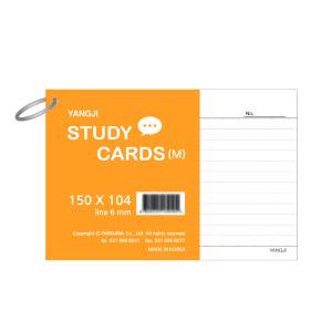 양지 스터디카드 단어장 단어카드 인덱스카드 중형 색상랜덤 (1EA)