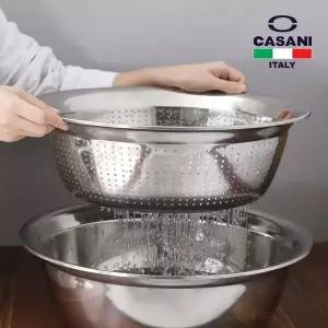 [핫트랙스]스테인레스 쌀씻기 채반 채소세척 반죽 타공볼+믹싱볼