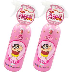 온더바디 코튼풋 발을씻자 풋샴푸 피치향385ml x2개 짱구에디션 신개념 발샴푸