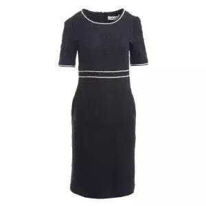 [모조에스핀](강남점)라인 배색 네이비 트위드 원피스 J252MSE932