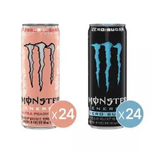 [본사직영]몬스터 에너지 피치킨 355CAN (24입)+에너지 제로슈거 355CAN (24입)