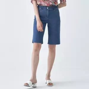 [지센][에센셜] 버뮤다 숏 데님팬츠 LCDPO572_BL