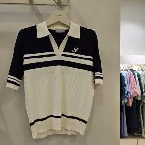 [하프클럽/]2024여름최신상   골지카라배색5부니트티IP8M1PO711