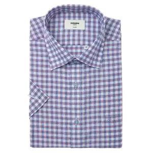 [NS홈쇼핑]레노마셔츠(반소매일반핏)25신상 린넨혼방 멜란 체크셔츠 RPUSG1-233-VL..