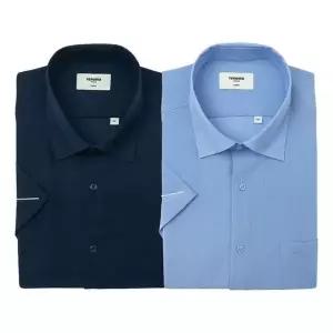 [NS홈쇼핑]레노마셔츠(반소매일반핏)25신상 경량 폴리 솔리드 셔츠2종택1 RPUSG1-206-BU..