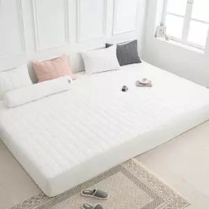 푸딩 사계절 부드러운 소프트워싱 패밀리 누빔 매트리스커버 260x200