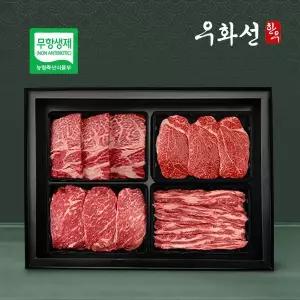 갤러리아 [지함]무항생제 한우 1+등급 로얄 로스세트 2호(등심+안심+채끝+특