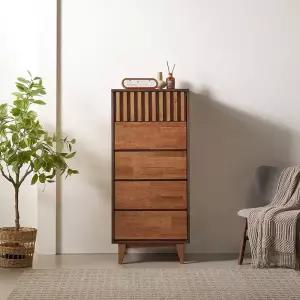 돌체 고무나무 5단 600 원목 서랍장