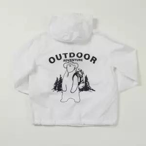 [지프키즈] 키즈 후드 셔츠 자켓 KO2SHU221 카키 흰색