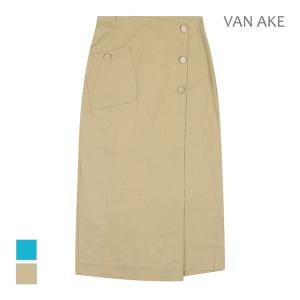 [반에이크] 사선버튼 랩 스커트_VB39SKMD01Z