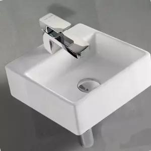 소형세면대 벽걸이 사각형 미니 세면기 원홀수전 화장실용