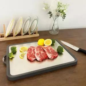 [공감스토어]올 스텐304 올인원 논슬립 듀얼 다용도 강판 양면 향균 도마