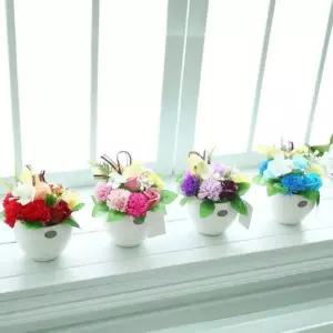 핸드메이드 고마운 마음 비누꽃 카네이션 도자기 화분 어버이날 스승의날 부모님 가정의달 선물