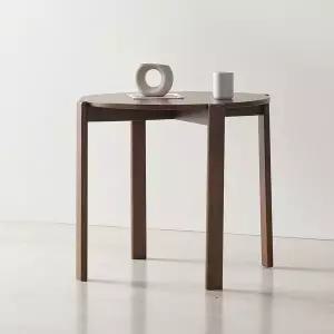 [데코라인]루바이 800 원형 원목 테이블 800(착불)