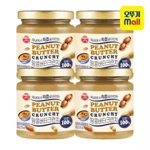 [오뚜기] 100% 땅콩버터 크런치 300g 4개