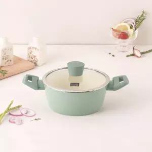 키친플라워 그린애플 인덕션 양수냄비 20cm