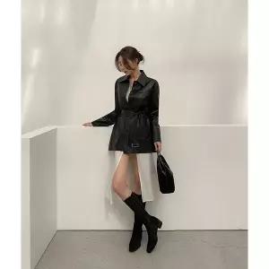 [다바걸][D&B made] 노틸레더벨트자켓