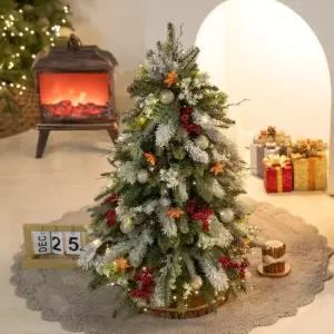 플라워트리 크리스마스 미니트리 화분 별꽃 캐롤 80cm 장식 소품