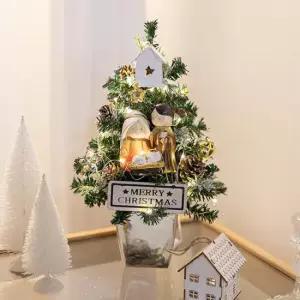플라워트리 크리스마스 미니트리 화분 예수 탄생 26cm 장식 소품