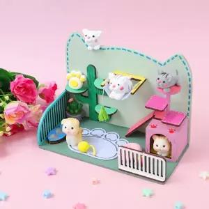 정인아트 조립식 미니어처 고양이놀이방 (2개입) / 만들기 재료 / 부자재