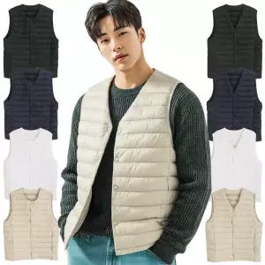 WS583 UV넥변형 경량 패딩조끼 남자 남성 여성