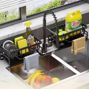 주방정리대 수세미 거치대 싱크대 정리함 멀티 수납 홀더