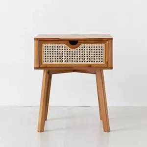 [마켓비]소로홈 원목수납협탁 BDC35 라탄 9809.5400