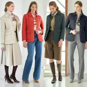 (매장판매동일) 25FW 에꼴드파리 다이아몬드 퀼팅 자켓 + 스카프