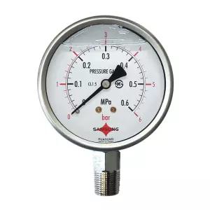 오일충만식 압력계 (케이스SUS) A타입 75파이 0.6MPa 6bar 6K