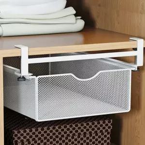 책상 수납함 언더 데스크 테이블 책상 정리함 서랍 슬라이드 다용도 무타공 선반 철제 하단 메쉬