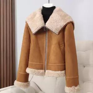 [넬리]브리튼 케이프카라 무스탕자켓_NC4JP053