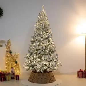 플라워트리 크리스마스 트리 나무 촘촘 눈쌓인 스노우 180cm 장식