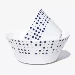 [대구백화점] [한국도자기]본차이나 레트로블루 면기 도트 2P (2인세트)