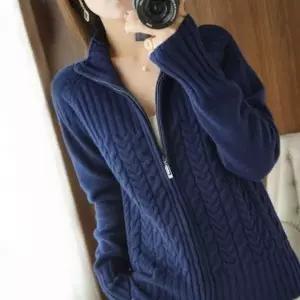 [하프클럽/]걸스트렌디 캐쥬얼 자켓 울탑 집업아우터 니트가디건 네이비 소