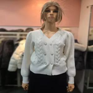 [에고이스트] 더블 버튼 꽈배기 니트 가디건  ER4OKG-53