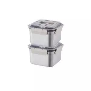 [락앤락][본사][1+1] NEW 숨쉬는 스텐김치통 정사각 3L (LST702BS2)