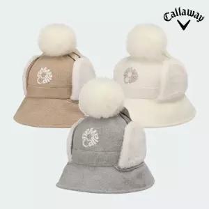 [갤러리아] [캘러웨이코리아정품] 우먼스 폼폼 이어워머 버킷햇 골프모자