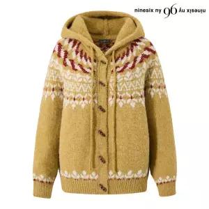 [롯데백화점]올앤선드리 빈티지 노르딕 후드 니트 긴팔 가디건 (NP4CK047L0)