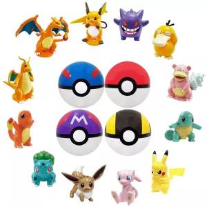 1세대 포켓몬스터 피규어 12종 몬스터볼 4종 풀세트 장난감 보드게임말 책상 장식