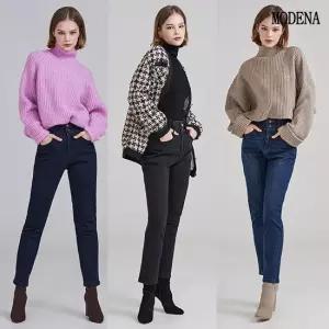 C. 라이크라 세미배기핏 기모 데님 3종 택1